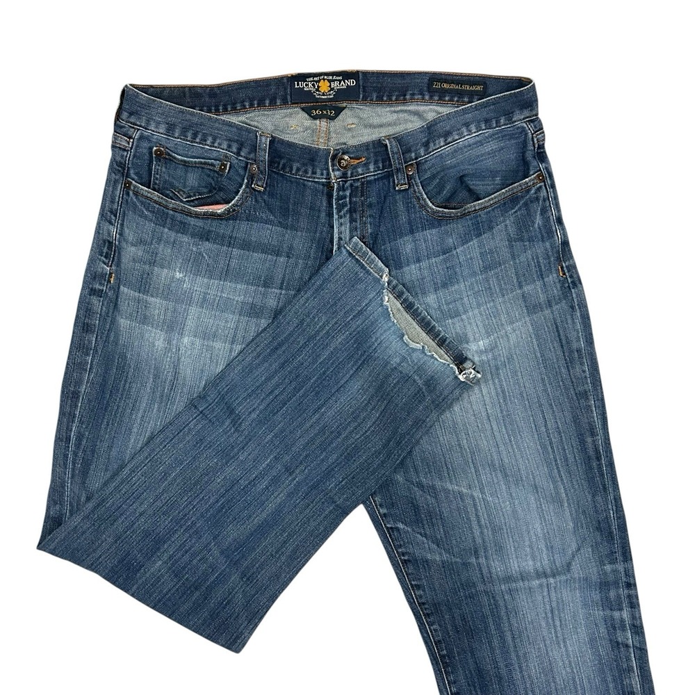 Lucky Brand 221 Original Straight Jeans Mens 36X32 Blue Denim Y2K